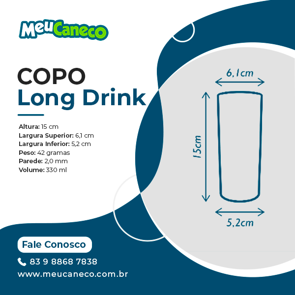 Copo Long Drink Leitoso / Perolado - Thumbnail 3